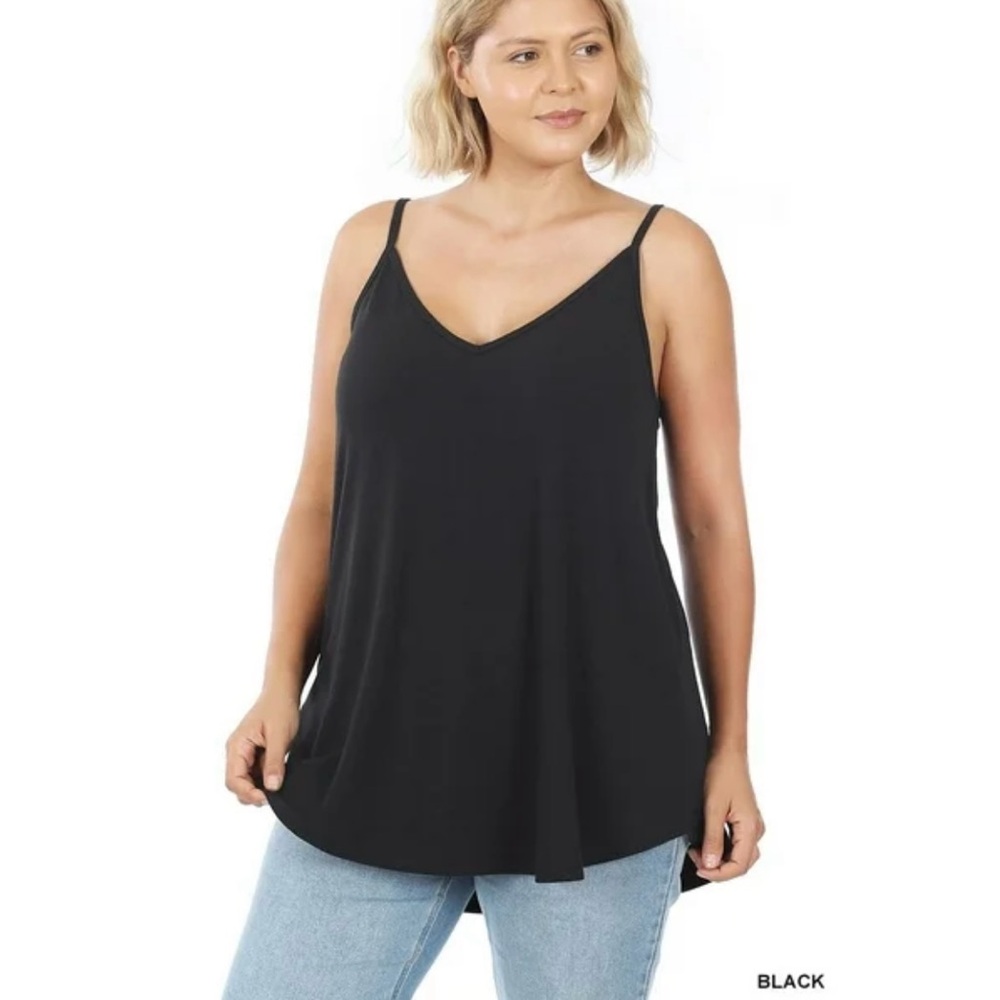 Zenana Outfitters Black Reversable Camisole Top